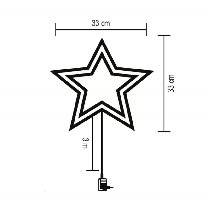 Decoración navideña exterior LED 35xLED/230V IP44 blanco cálido/estrella