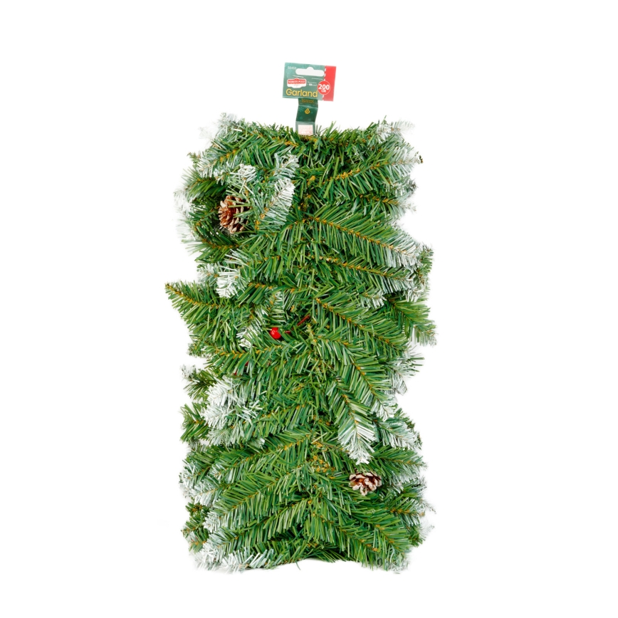 Decoración navideña GIRLANDA 200 cm de pino
