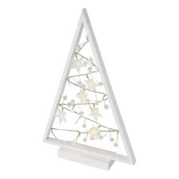 Decoración navideña LED 15xLED/2xAA árbol