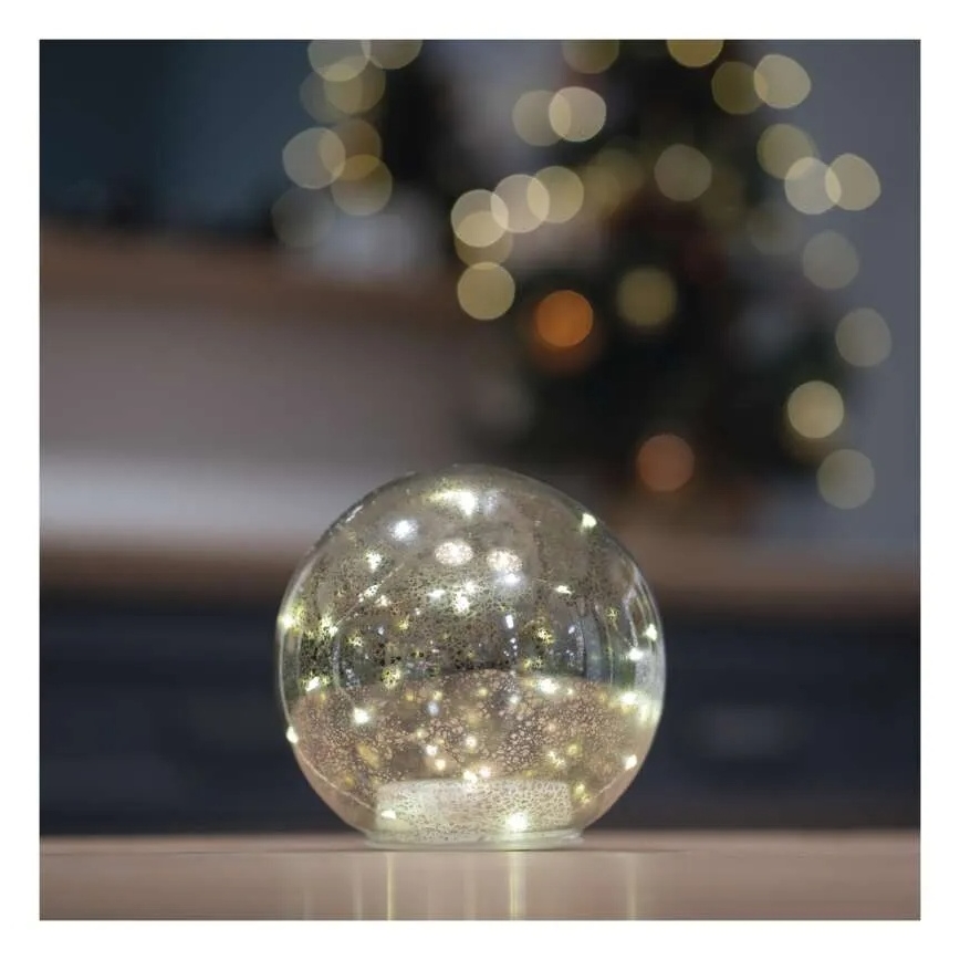 Decoración navideña LED 20xLED/3xAA bola diámetro 15 cm