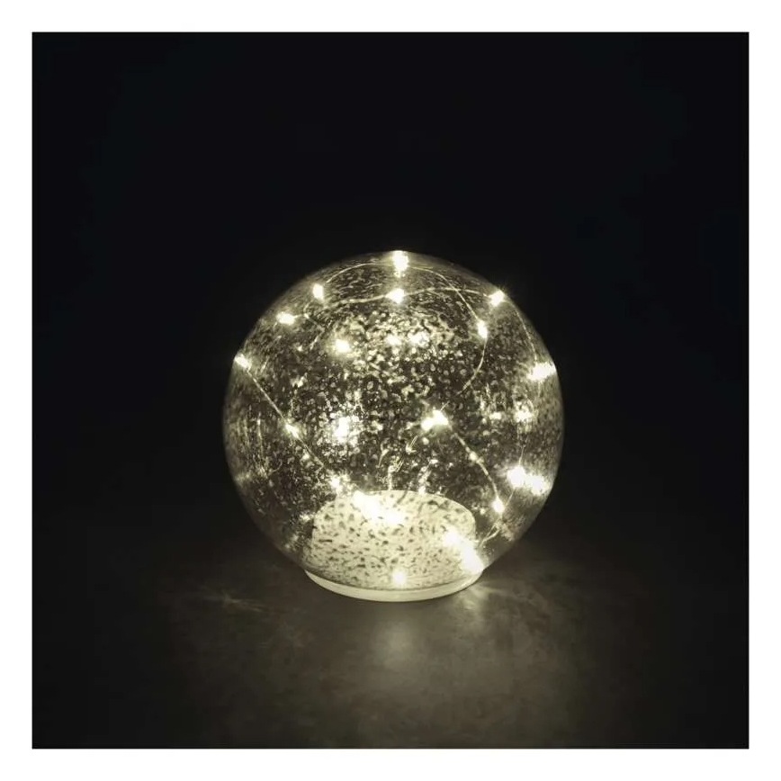 Decoración navideña LED 20xLED/3xAA bola diámetro 15 cm