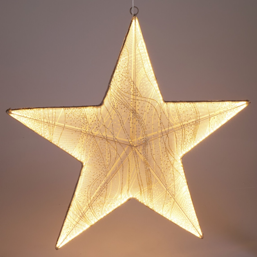 Decoración navideña LED 248xLED/6W/230V 59 cm blanco cálido estrella/dorada