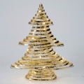 Decoración navideña LED 30xLED/3xAA 40 cm blanco cálido árbol/dorado