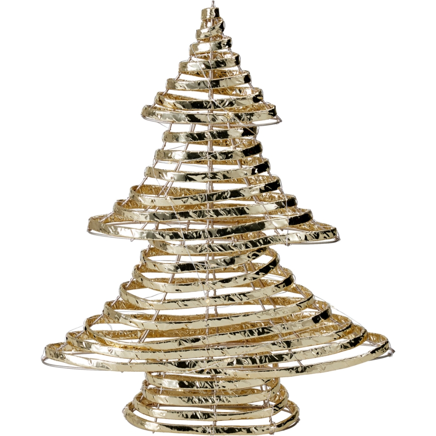 Decoración navideña LED 30xLED/3xAA 40 cm blanco cálido árbol/dorado