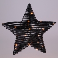 Decoración navideña LED 30xLED/3xAA 40 cm blanco cálido estrella/negra
