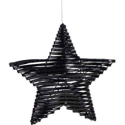 Decoración navideña LED 30xLED/3xAA 40 cm blanco cálido estrella/negra