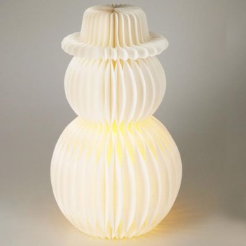 Decoración navideña LED, muñeco de nieve, 39 cm, 12xLED/3xAA, blanco cálido