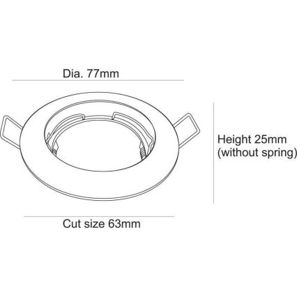 Deko-Light 120018 - Lámpara empotrada RUND 1xGU5,3-MR16/35W/12V cromo brillante
