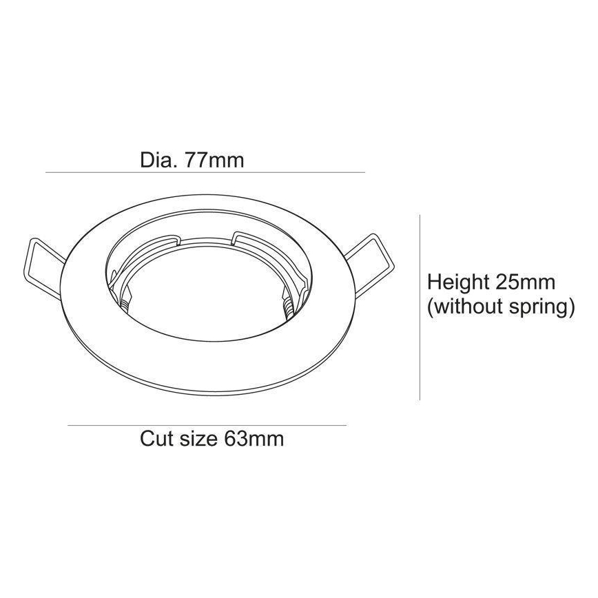 Deko-Light 120018 - Lámpara empotrada RUND 1xGU5,3-MR16/35W/12V cromo brillante