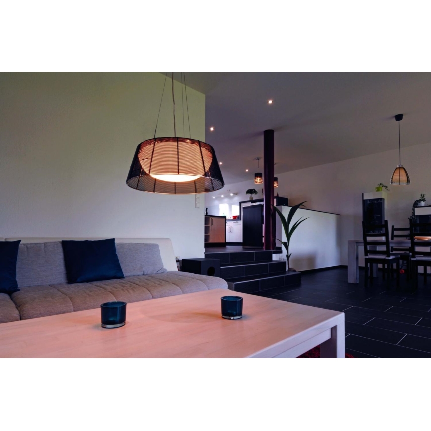 Deko-Light 342031 - Lámpara colgante FILO 3xE27/60W/230V diá. 39 cm plata
