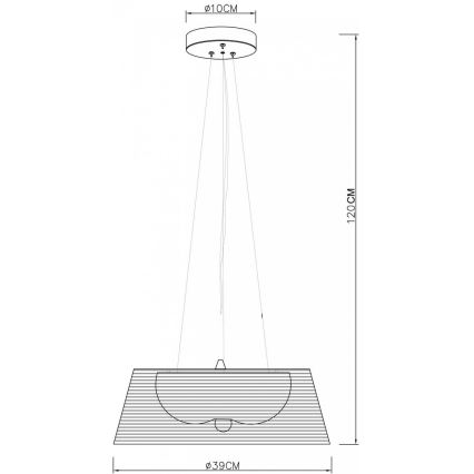 Deko-Light 342031 - Lámpara colgante FILO 3xE27/60W/230V diá. 39 cm plata
