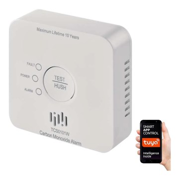 Detector de monóxido de carbono GoSmart 2xAA Wi-Fi Tuya