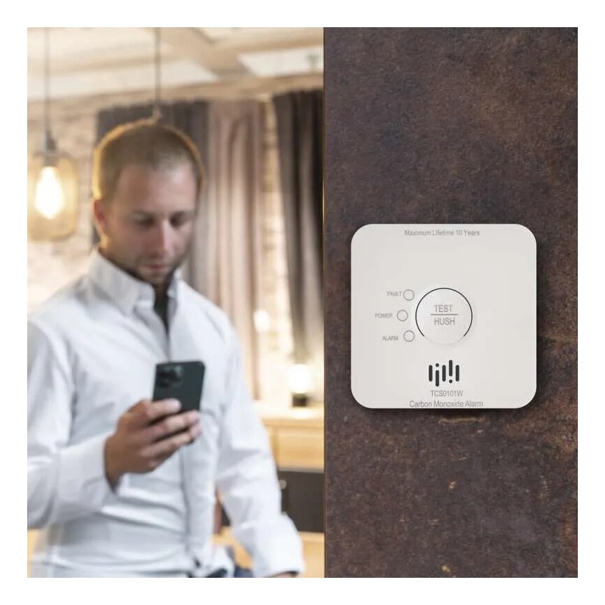 Detector de monóxido de carbono GoSmart 2xAA Wi-Fi Tuya