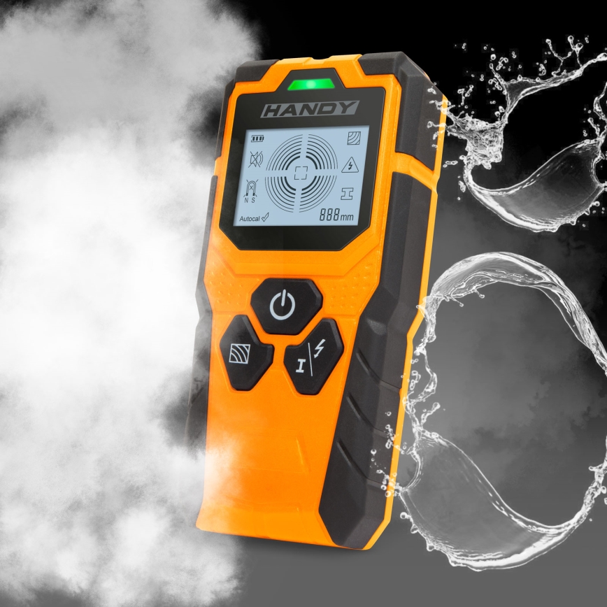 Detector digital multifunción 9V 1x6LR61 IP54 naranja