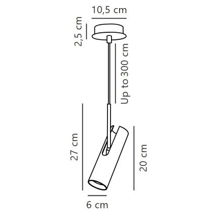 DFTP by Nordlux - Lámpara colgante con cable MIB 1xGU10/8W/230V blanco