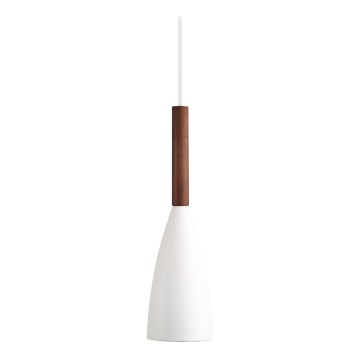 DFTP by Nordlux - Lámpara colgante PURE 1xE27/40W/230V diá. 10 cm blanco/nogal