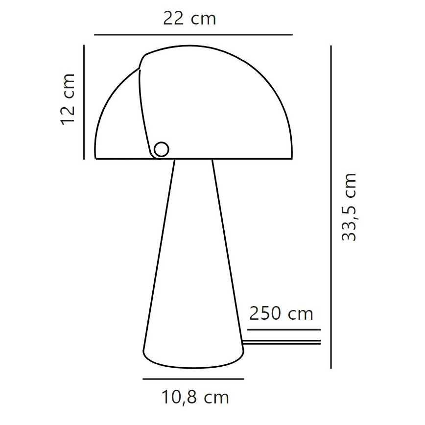 DFTP by Nordlux - Lámpara de mesa con pantalla regulable ALIGN 1xE27/25W/230V negro