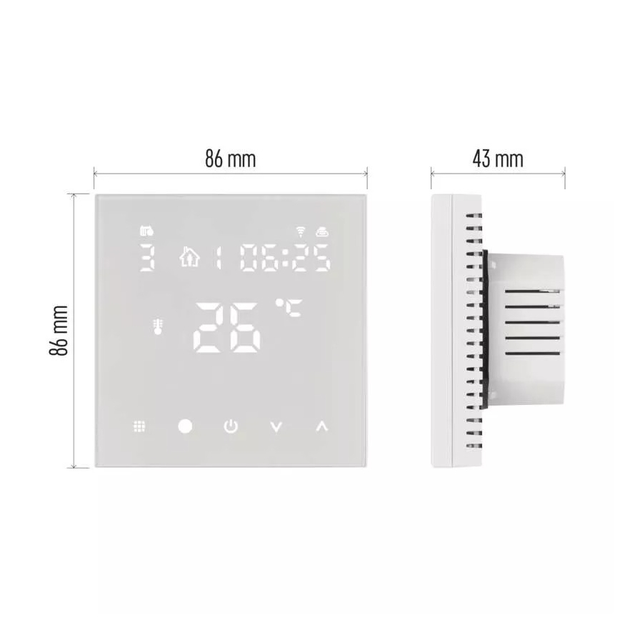 Digital termostato para floor heating GoSmart 230V/16A Wi-Fi Tuya