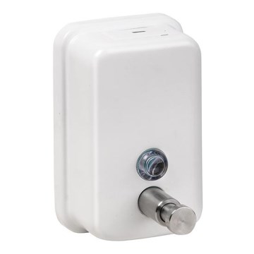 Dispensador de jabón 9,7x15 cm acero inoxidable/blanco