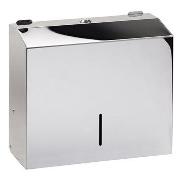 Dispensador de toallas de mano 28x24,5 cm acero inoxidable/plateado