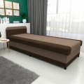 Diván tapizado con espacio de almacenamiento TALI 80x202 cm marrón/beige