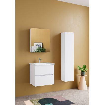 Dřevojas - Armario de baño con espejo NEXI 60x68 cm blanco