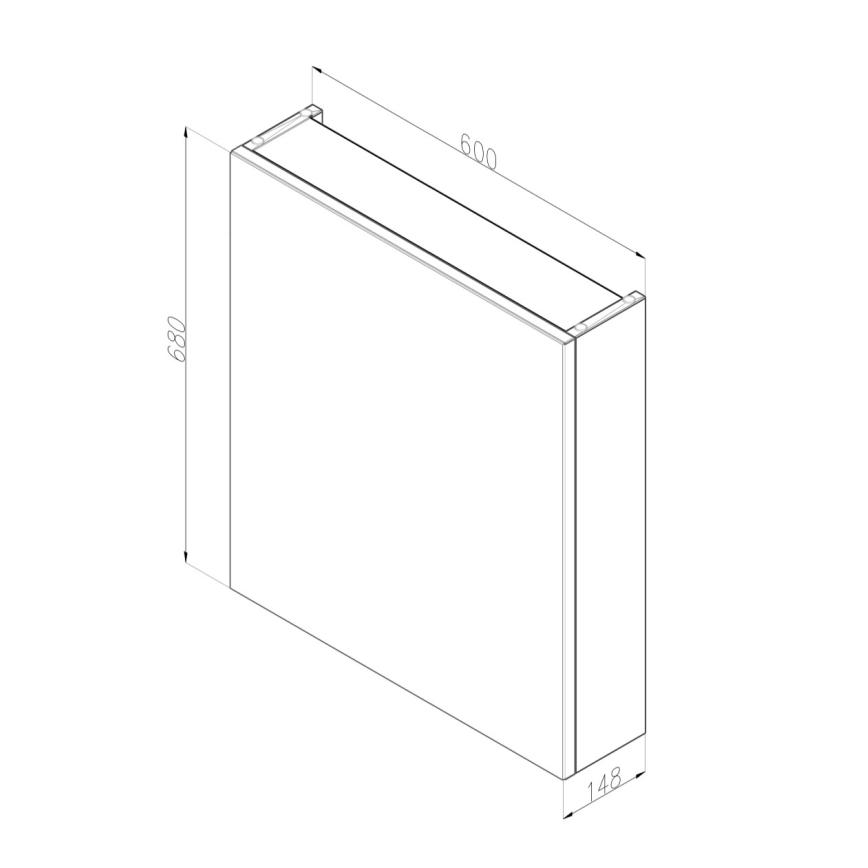 Dřevojas - Armario de baño con espejo NEXI 60x68 cm blanco