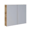 Dřevojas - Mueble de baño con espejo NEXI 80x68 cm en roble