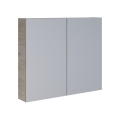 Dřevojas - Mueble de baño con espejo NEXI 80x68 cm, roble oscuro