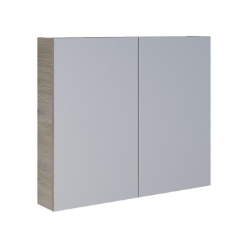 Dřevojas - Mueble de baño con espejo NEXI 80x68 cm roble oscuro