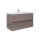 Dřevojas - Mueble de baño con lavabo BANO 100x47 cm roble oscuro/blanco
