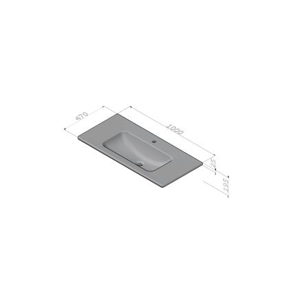 Dřevojas - Mueble de baño con lavabo BANO 100x47 cm roble oscuro/blanco