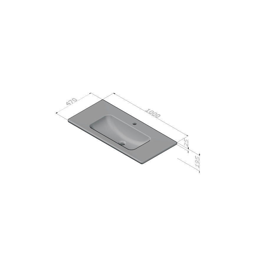 Dřevojas - Mueble de baño con lavabo BANO 100x47 cm roble oscuro/blanco