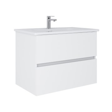 Dřevojas - Mueble de baño con lavabo BANO 78x47 cm blanco