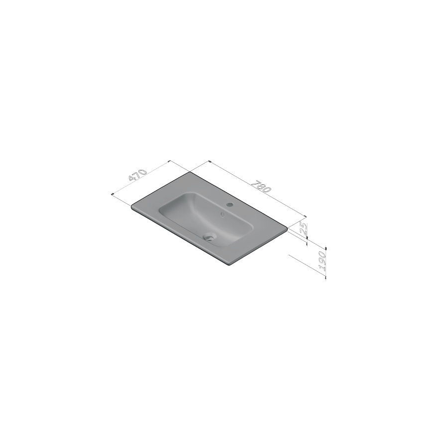 Dřevojas - Mueble de baño con lavabo BANO 78x47 cm roble oscuro/blanco