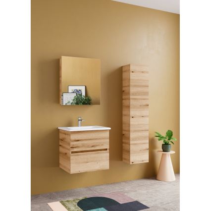 Dřevojas - Mueble de baño suspendido ZYLO 35x155 cm roble