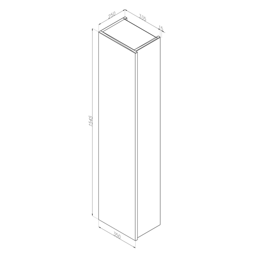 Dřevojas - Mueble de baño suspendido ZYLO 35x155 cm roble oscuro