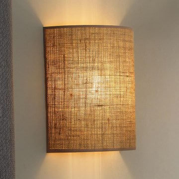 Duolla - Aplique YUTE 1xE27/15W/230V diá. 20 cm marrón