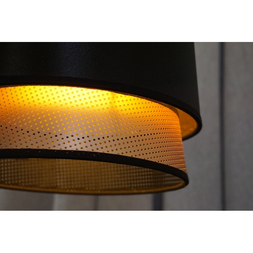 Duolla - Lámpara colgante BELL SHINY 1xE27/15W/230V diá. 25 cm negro/cobre