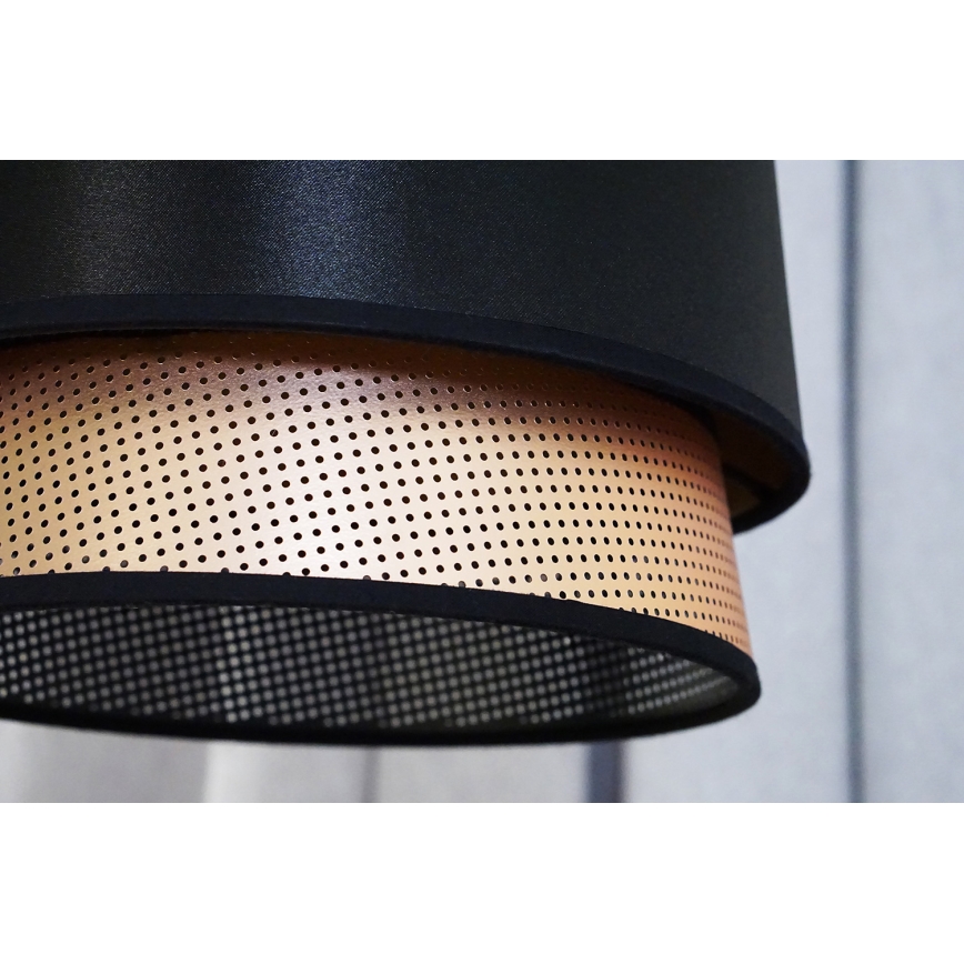 Duolla - Lámpara colgante BELL SHINY 1xE27/15W/230V diá. 25 cm negro/cobre