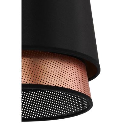 Duolla - Lámpara colgante BELL SHINY 1xE27/15W/230V diá. 25 cm negro/cobre
