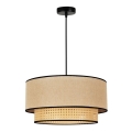 Duolla - Lámpara colgante BOHO 1xE27/15W/230V diá. 45 cm beige/ratán