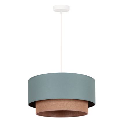 Duolla - Lámpara colgante BOHO 1xE27/15W/230V diá. 45 cm verde/marrón