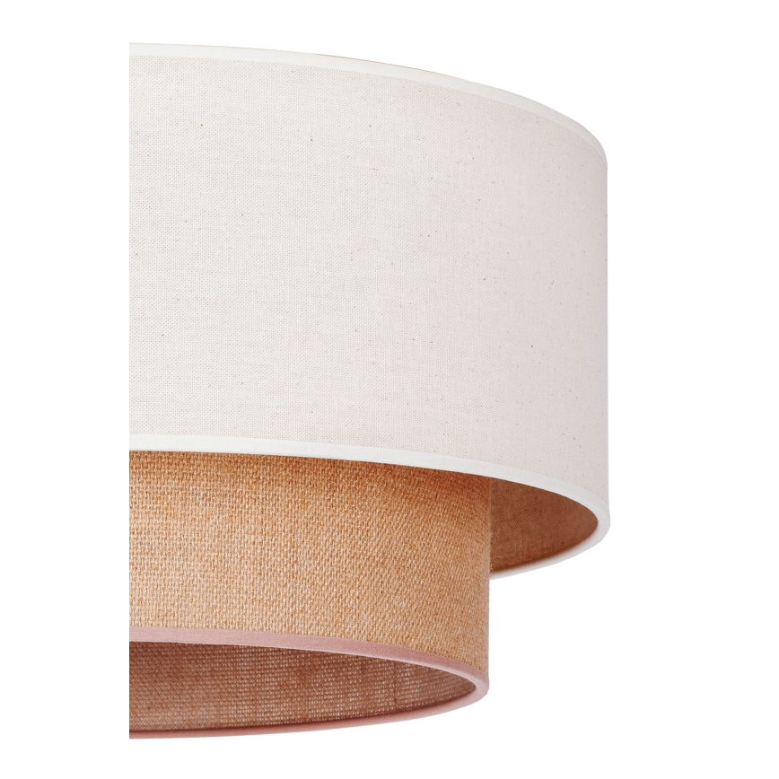 Duolla - Lámpara colgante BOHO 1xE27/40W/230V diá. 45 cm color crema/marrón