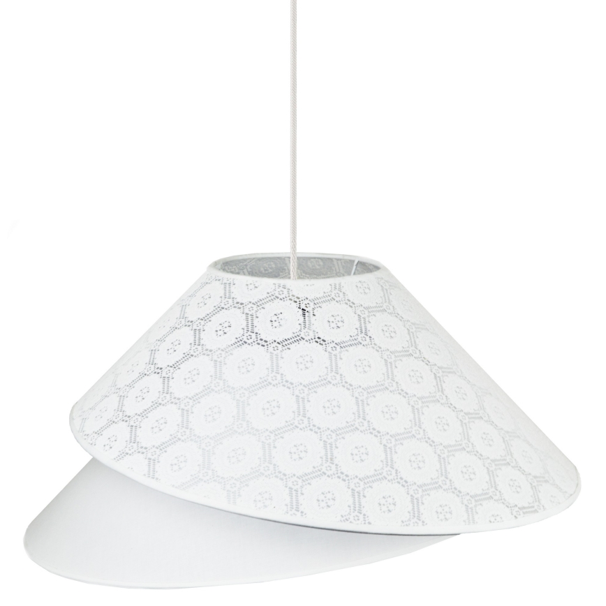 Duolla - Lámpara colgante COCO 1xE27/40W/230V diá. 50 cm blanco