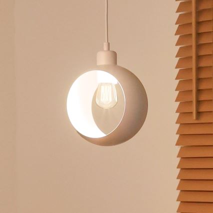 Duolla - Lámpara colgante con cable IRONLINE 1xE27/15W/230V blanca