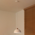 Duolla - Lámpara colgante con cable IRONLINE 1xE27/15W/230V, diámetro 27 cm, blanco/cobre