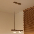 Duolla - Lámpara colgante con cable IRONLINE 2xGX53/3W/230V pino roble/beige