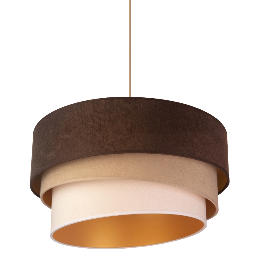 Duolla - Lámpara colgante DEVON 1xE27/40W/230V diá. 45 cm marrón/beige