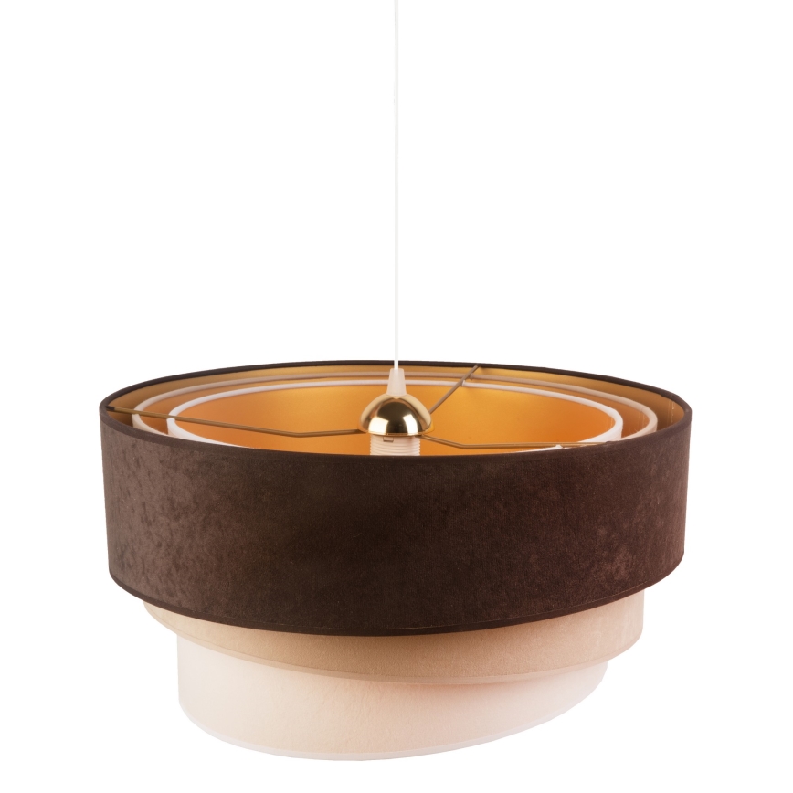 Duolla - Lámpara colgante DEVON 1xE27/40W/230V diá. 45 cm marrón/beige